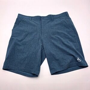 Hook and Tackle Hi-Tide Performance Hybrid Shorts Mens 36 Blue Heather